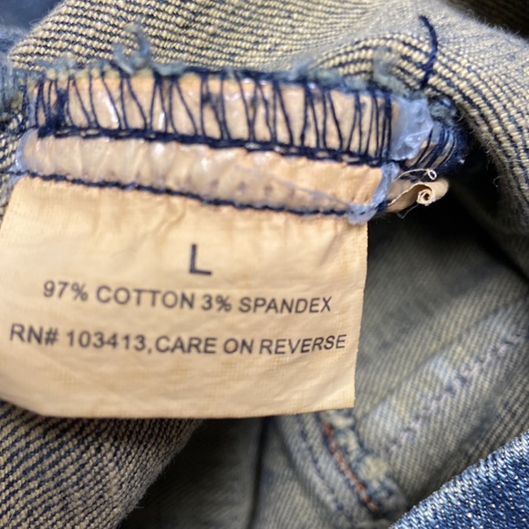 Ethyl Brand Denim Jeans Jacket L - Picture 7 of 8